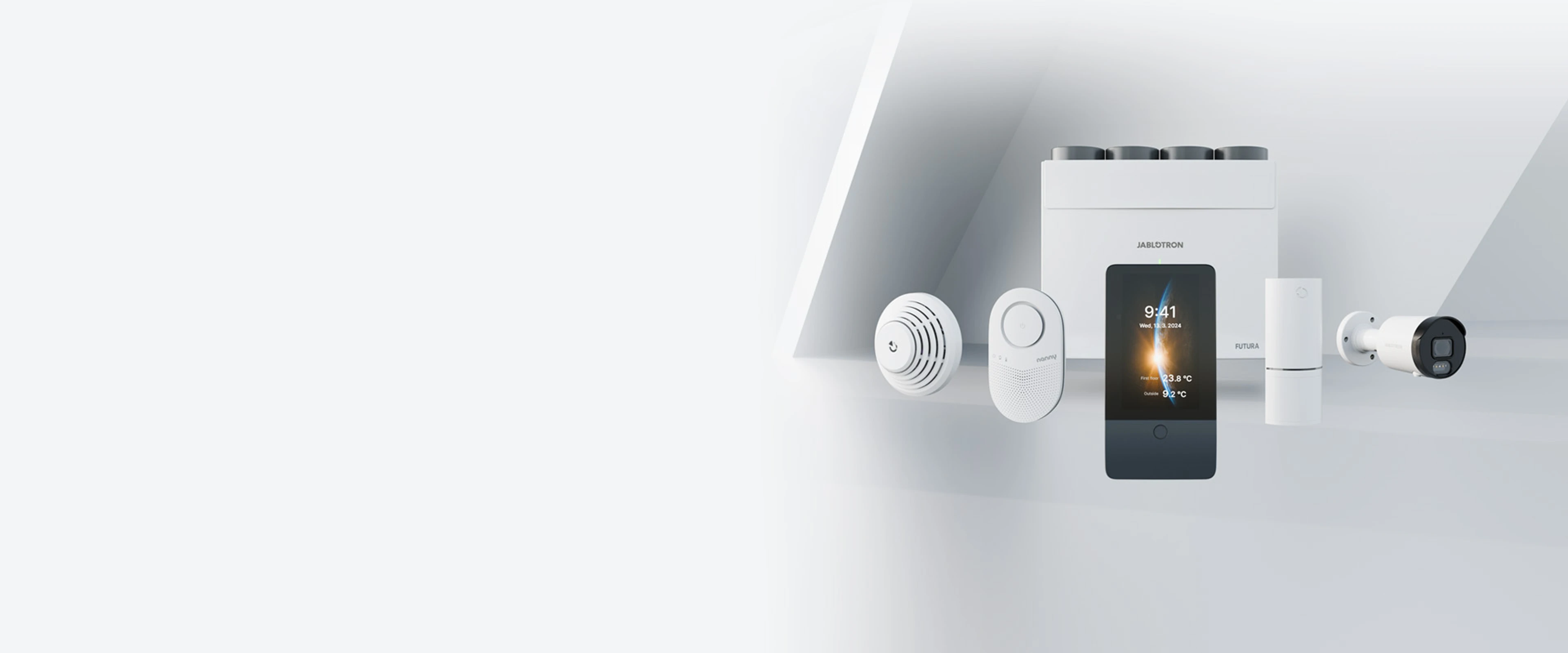 Jablotron Sicherheitstechnik mit Alarmanlage, Melder und Kamera